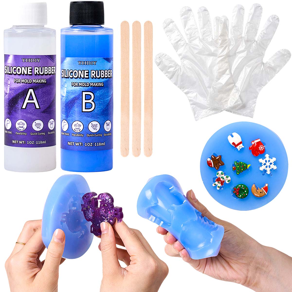 Soap Making Diy - 118ml/296ml Silicone Mold Making Kit for