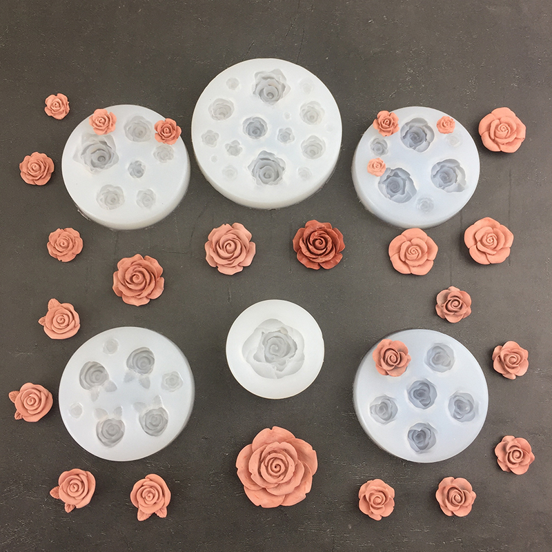 Soap Making Gloves - 3D Rose Flower Shape Leaf Silicone