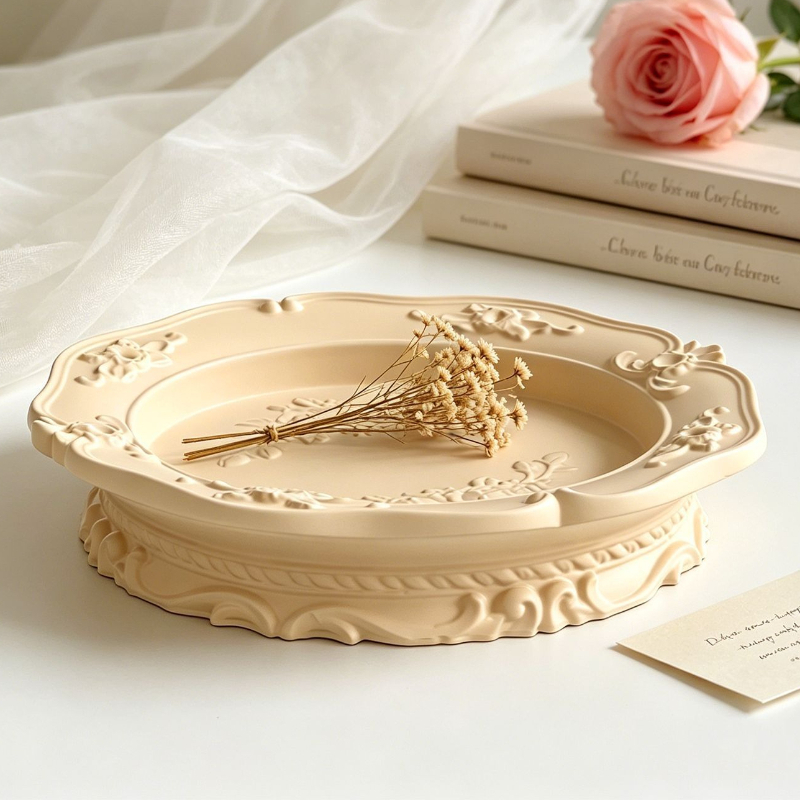 Soap Making Gloves - Elegant Vintage Baroque Lace Silicone Mold,