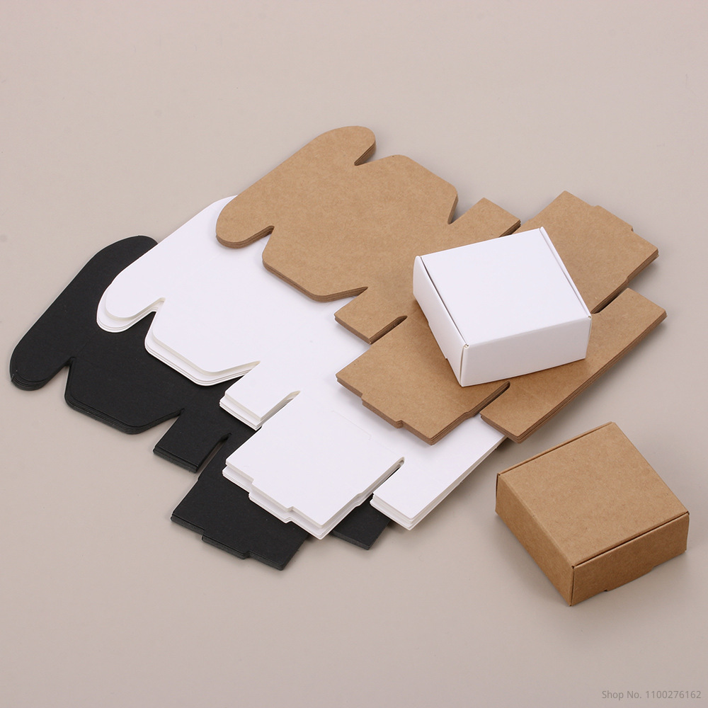 Kraft Soap Label - 50pcs / Kraft Carton Black White