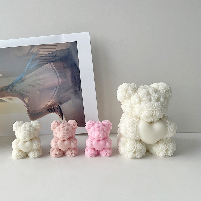 Soap Making At Home - Valentine's Day Love Rose Bear 3D