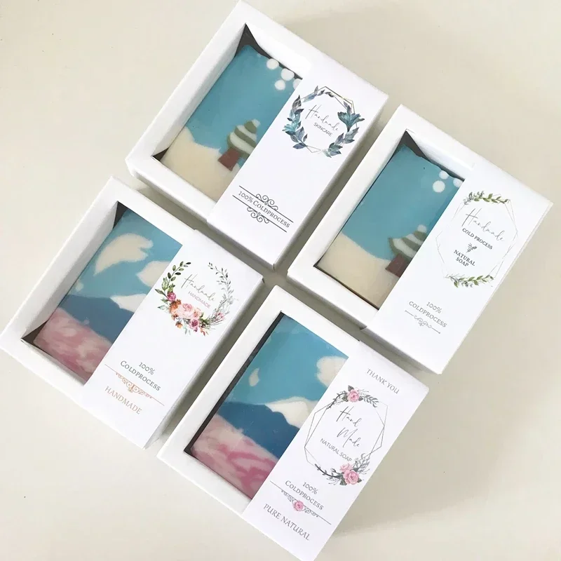 Kraft Soap Label - 50pcs/Lot White Paper Box Soap Packaging