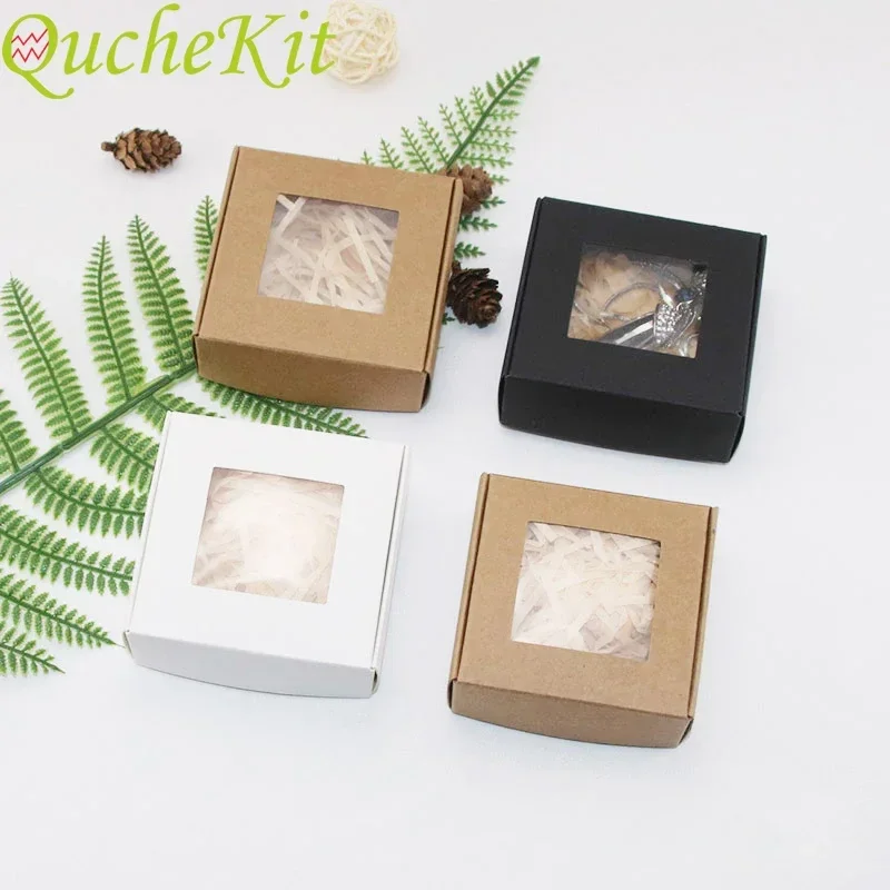 Kraft Soap Label - 50Pcs Kraft Paper Candy Box Transparent