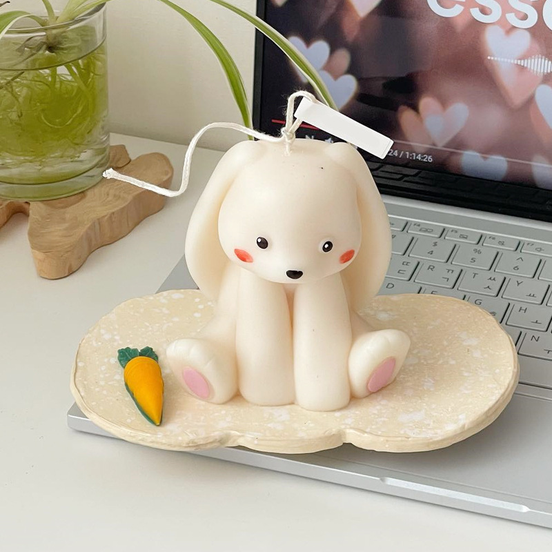 Soap Making At Home - Sitting Rabbit Silicone Candle Mold 3D