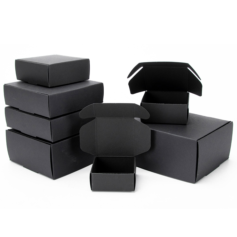 Kraft Soap Label - Black packaging carton Festival party gift