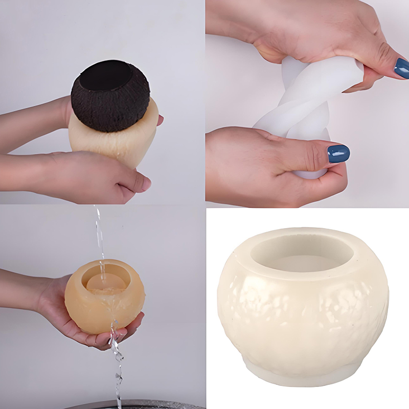 Soap Making Gloves - 3D Simulation Coconut Silicone Mold Aromatherapy