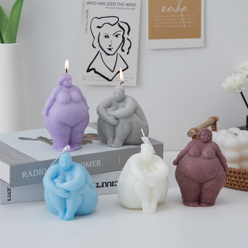 Soap Making At Home - 3D Fat Woman/man Portrait Candle Silicone