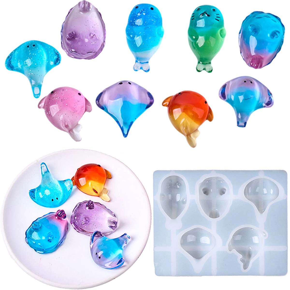 Soap Making Gloves - 3D Healing Kawaii Manta Ray Whale