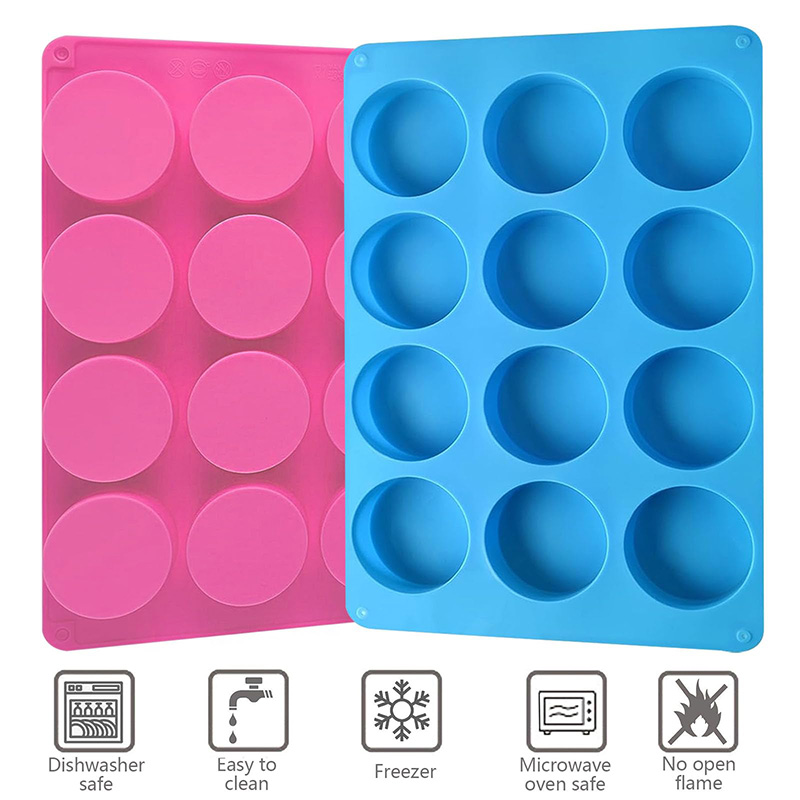 Round Silicone Molds 12-Cavity - огляд і ціна Soap Making Gloves