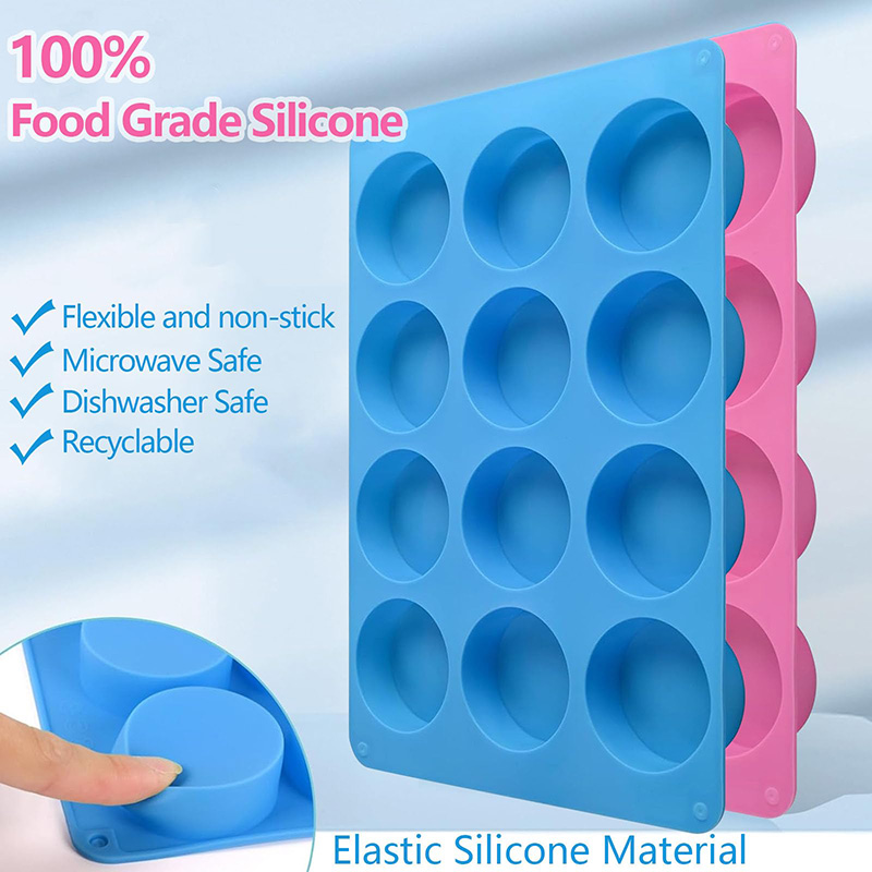 Round Silicone Molds 12-Cavity - огляд і ціна Soap Making Gloves