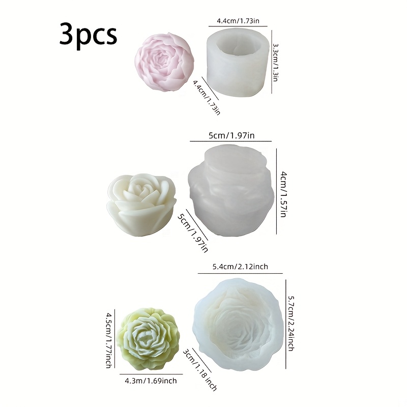 3Set of floral silicone candle - огляд і ціна Soap Making Scents