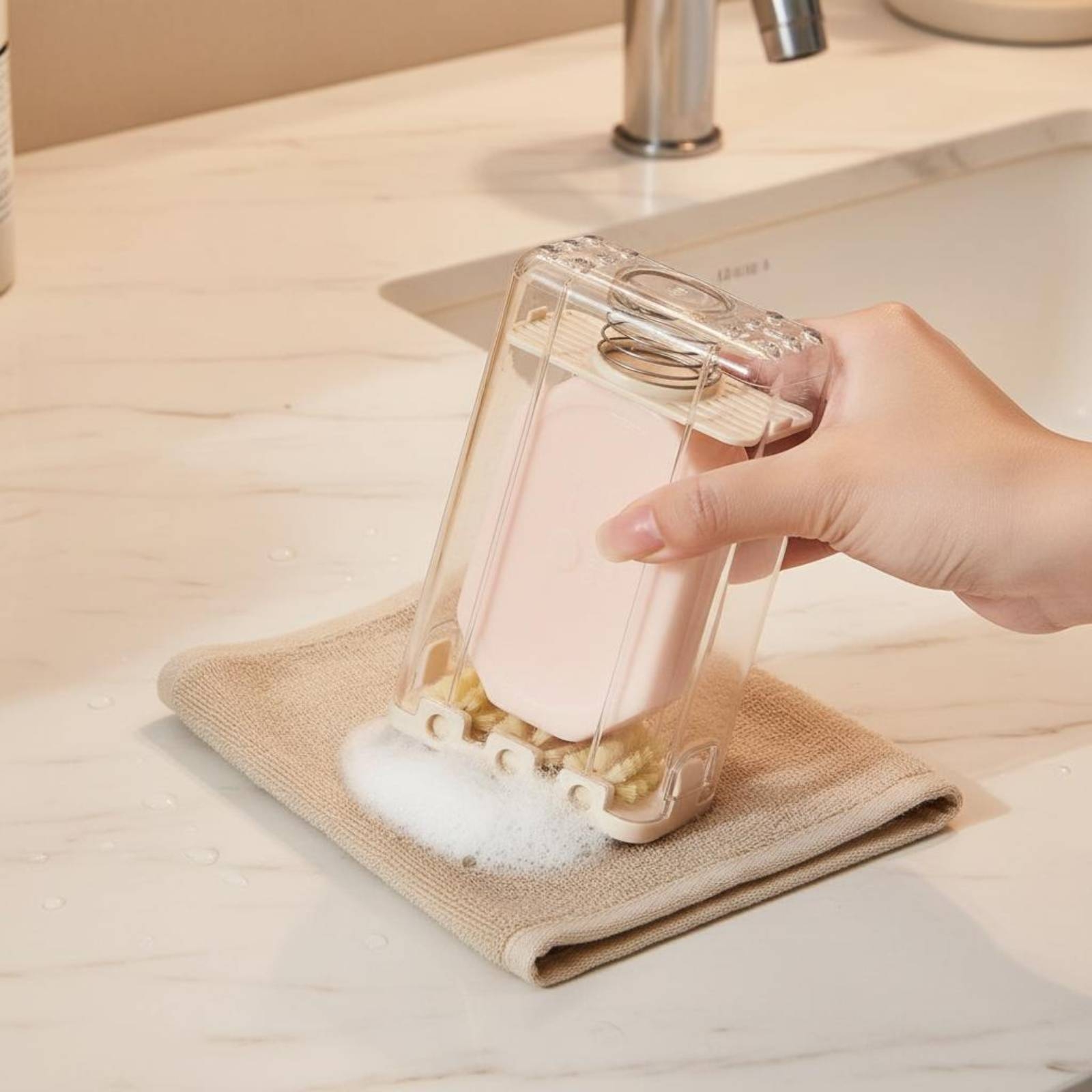 Soap Dish with Brush Foam Maki - огляд і ціна Quick Soap Making