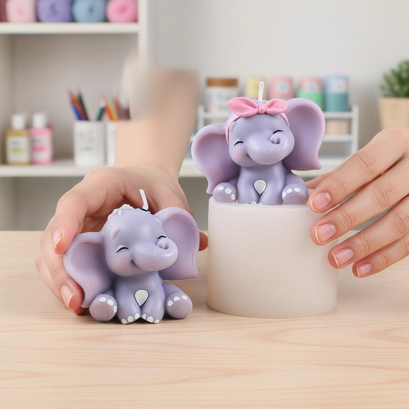 Cute 3D Elephant Silicone Cand - огляд і ціна Soap Making Gloves