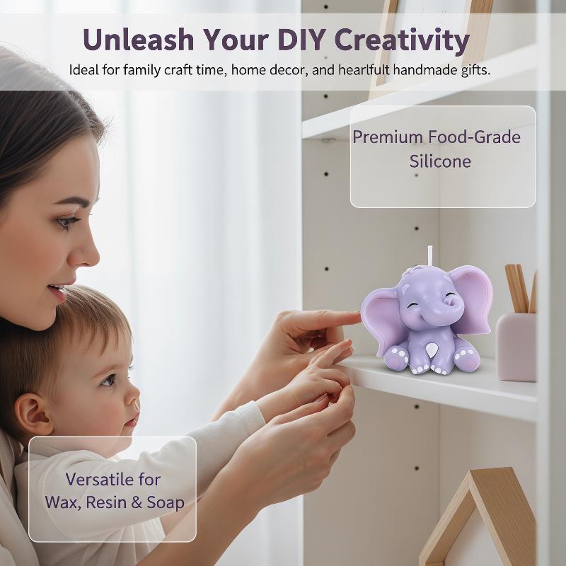 Cute 3D Elephant Silicone Cand - огляд і ціна Soap Making Gloves