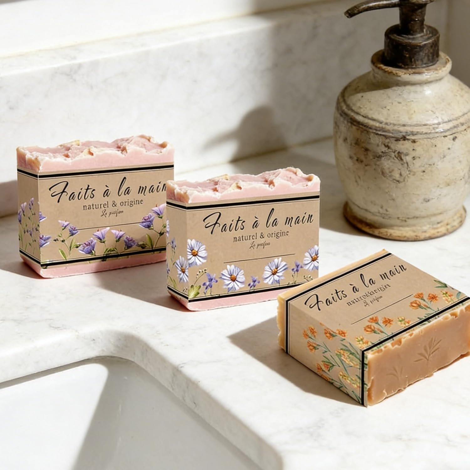 120pcs Soap Wrappers Labels 8. - огляд і ціна Kraft Soap Label
