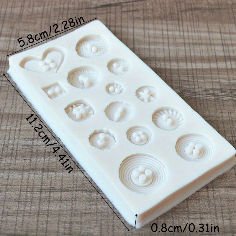 Buttons Shape Silicone Mold Si - огляд і ціна Soap Making Gloves
