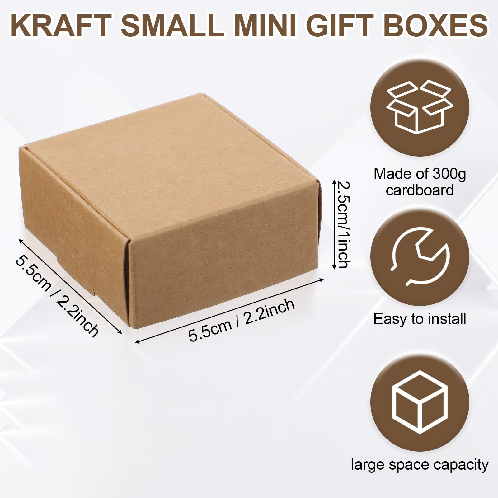 50PCS Kraft Paper Gift Boxes M - огляд і ціна Kraft Soap Label
