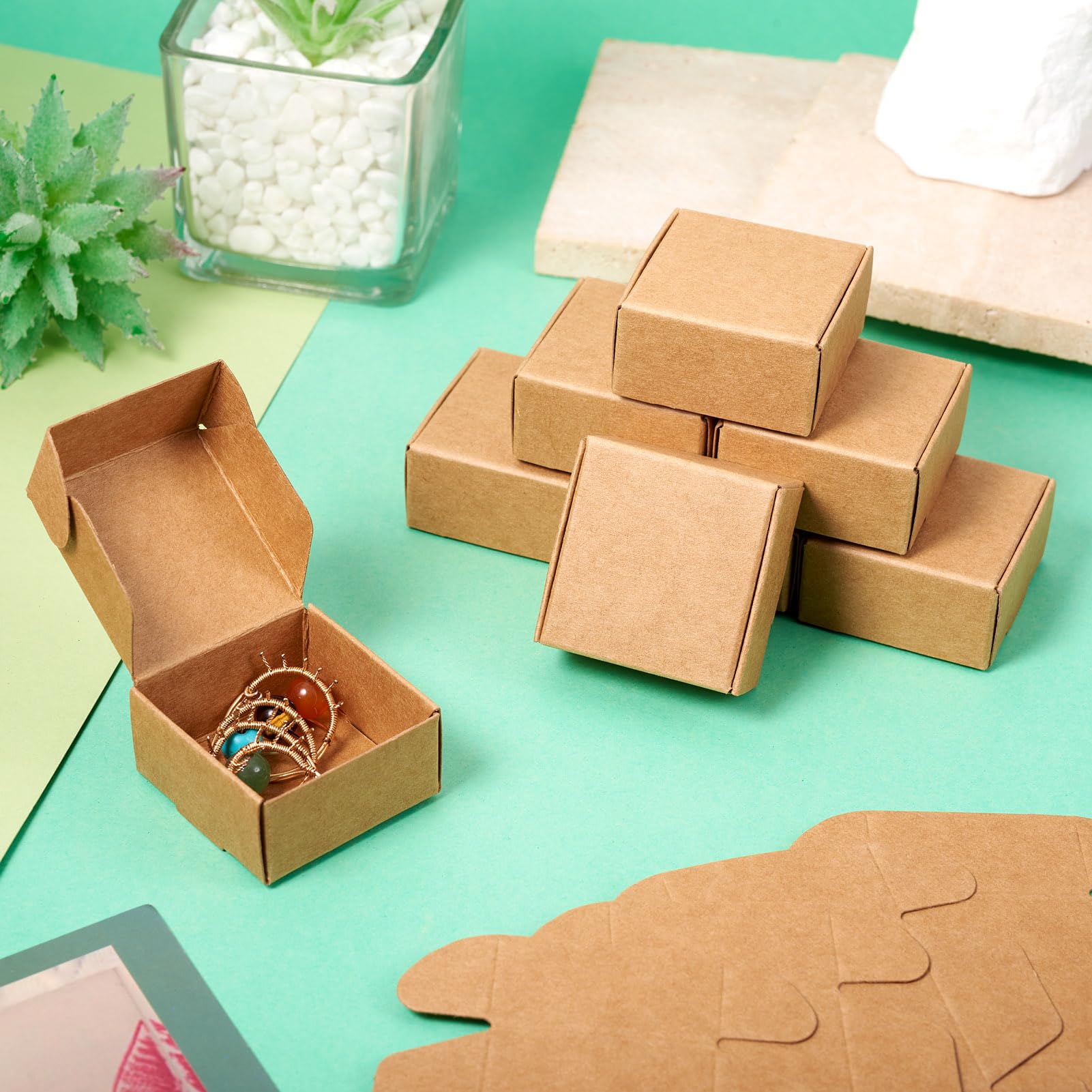50PCS Kraft Paper Gift Boxes M - огляд і ціна Kraft Soap Label