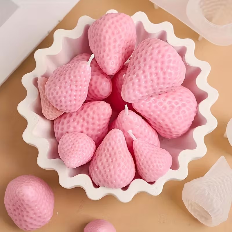 Strawberry Silicone Candle Mol - огляд і ціна Soap Making Diy