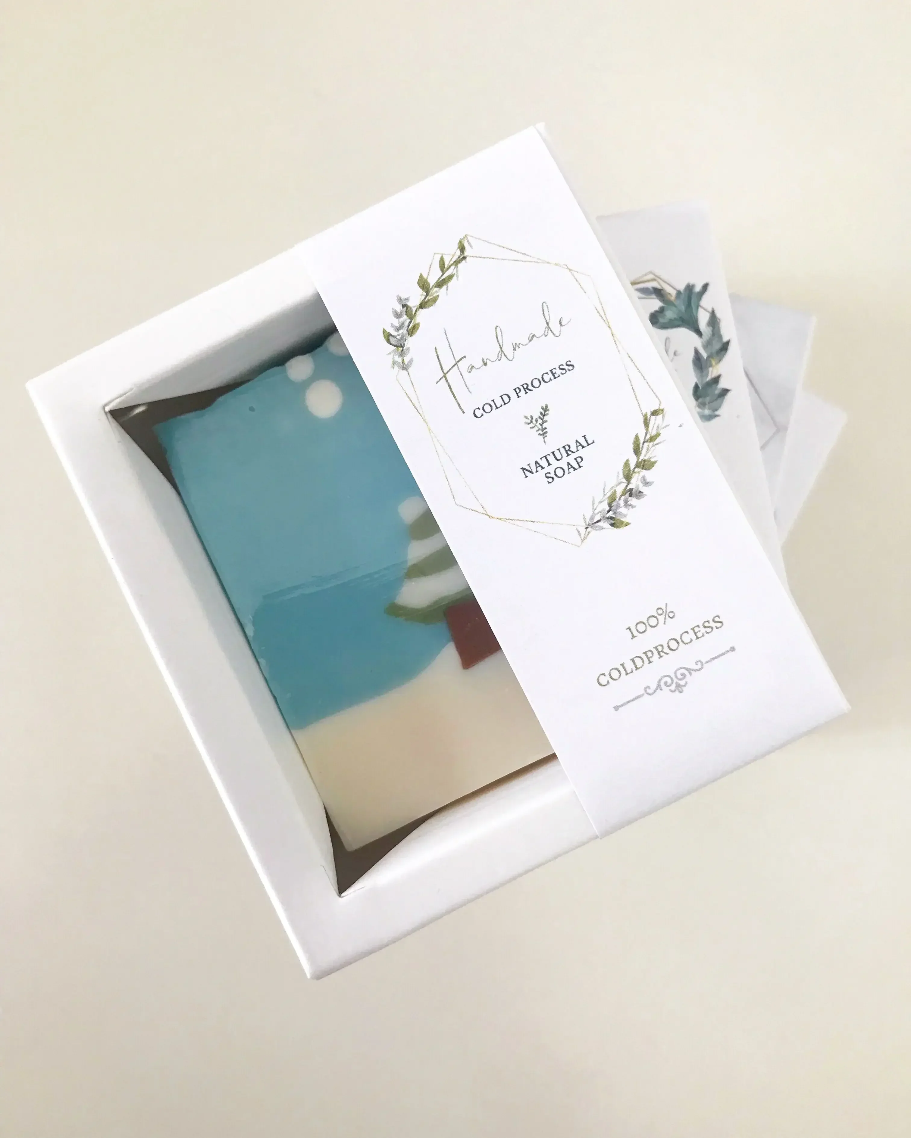 50pcs/Lot White Paper Box Soap - огляд і ціна Kraft Soap Label