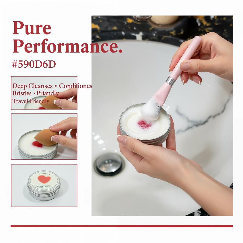 Heart Shaped Make Up Brush Cle - огляд і ціна Quick Soap Making
