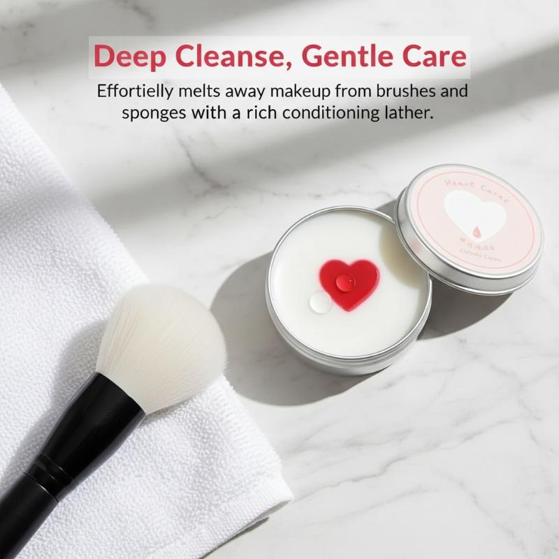 Heart Shaped Make Up Brush Cle - огляд і ціна Quick Soap Making