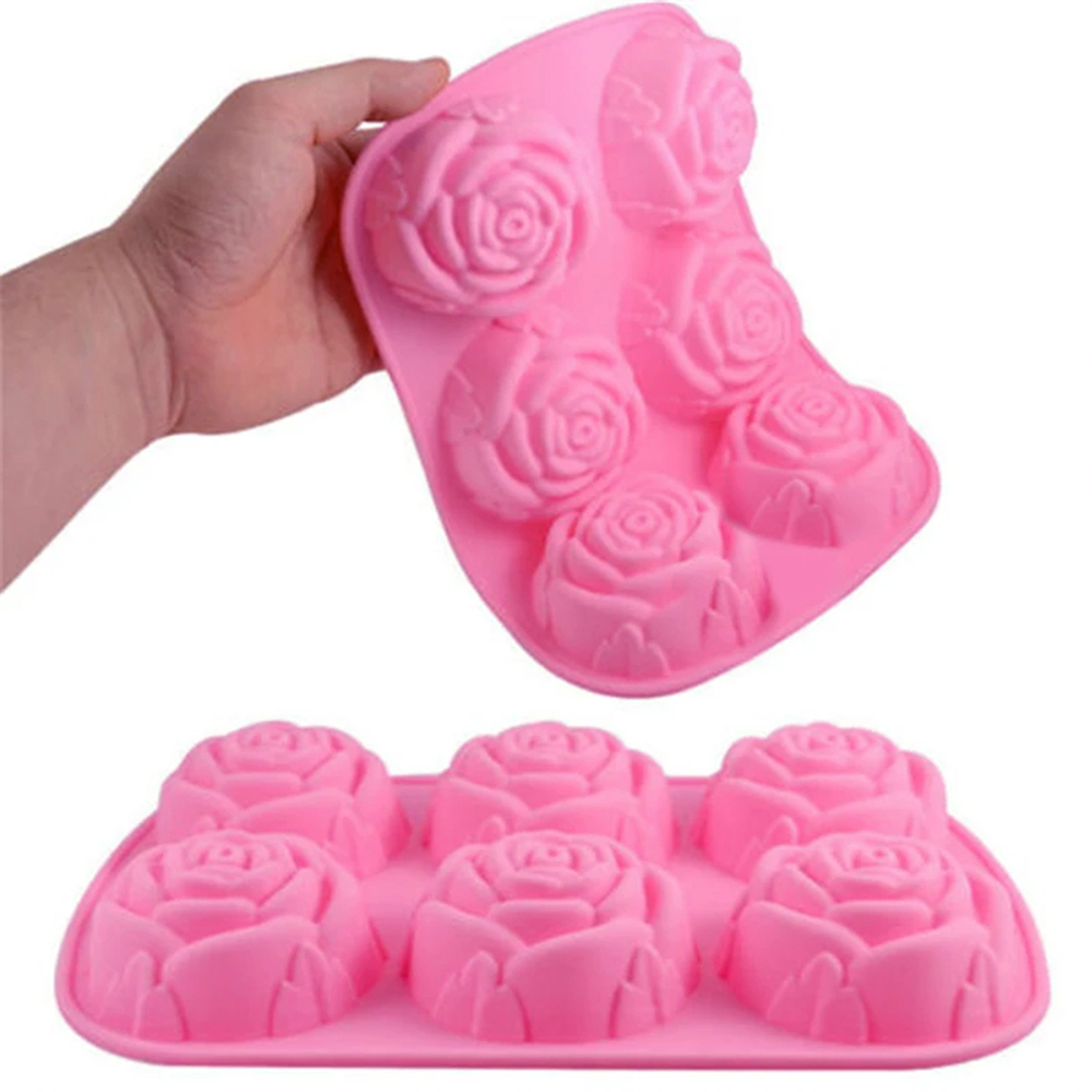 6 Holes Flower Rose Handmade S - огляд і ціна Soap Mold Silicone Loaf