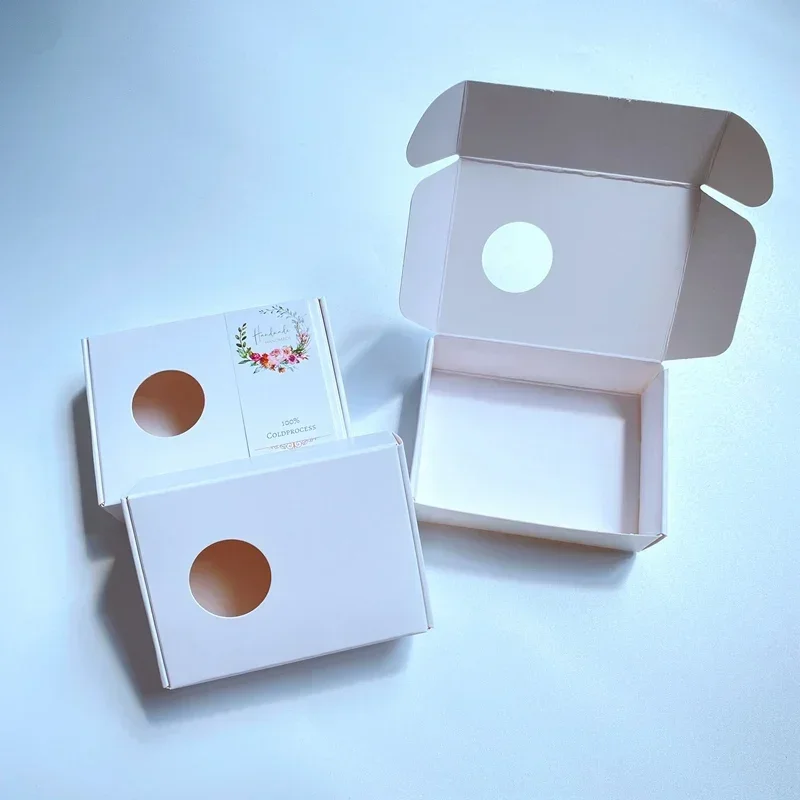 50pcs Kraft Box with Round Win - огляд і ціна Kraft Soap Label