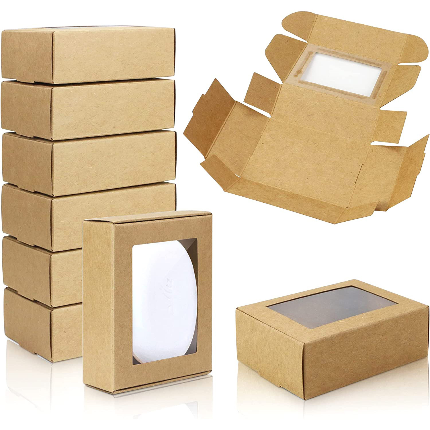 50Pcs Mini Kraft Paper Box wit - огляд і ціна Kraft Soap Label