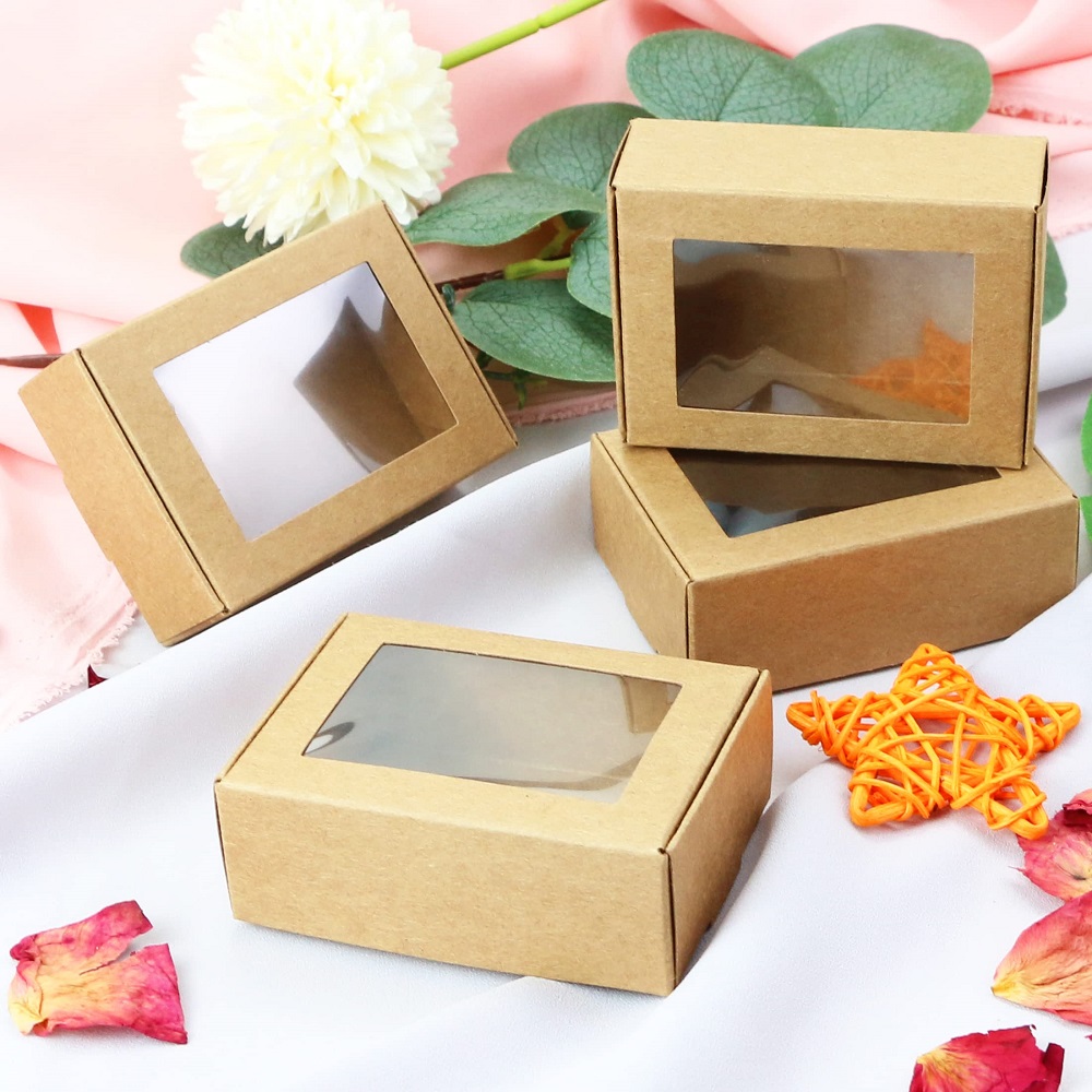 50Pcs Mini Kraft Paper Box wit - огляд і ціна Kraft Soap Label