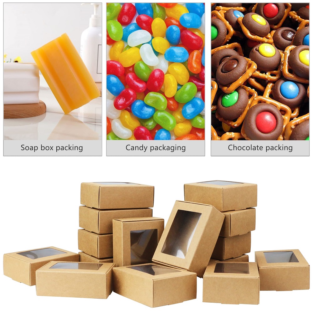 50Pcs Mini Kraft Paper Box wit - огляд і ціна Kraft Soap Label