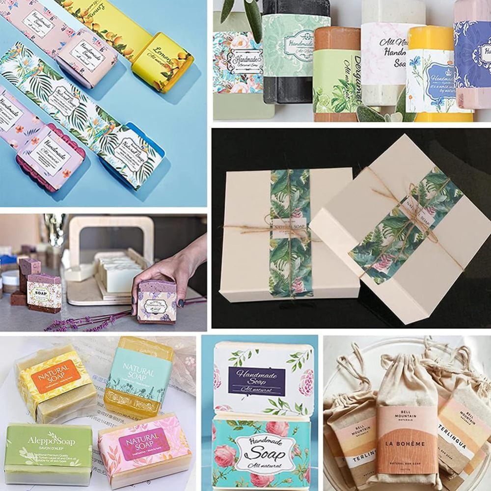 90PCS Handmade Wrap Label Tape - огляд і ціна Kraft Soap Label